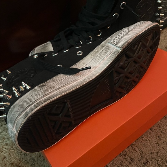 Converse Black Studded High-Top Sneakers - Picture 4 of 10